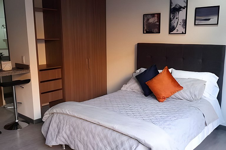 Estudio con terraza en Coliving