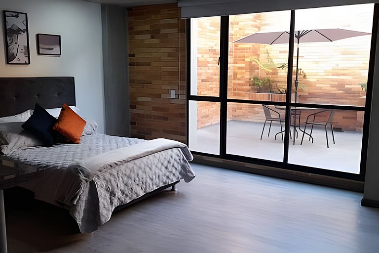 Estudio con terraza en Coliving