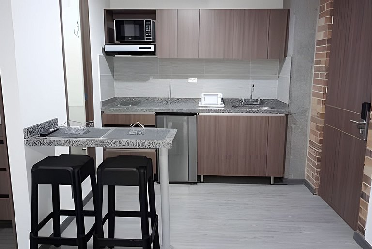 Lindo estudio con terraza privada