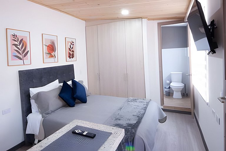 Estudio elegante en casa Inglesa