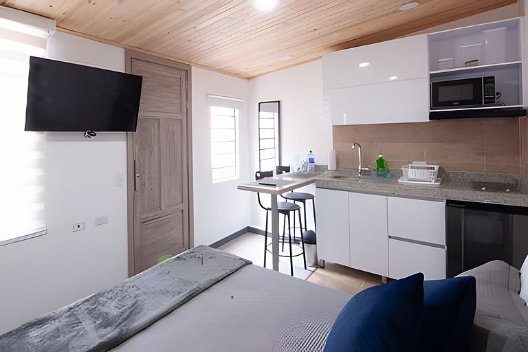 Estudio elegante en casa Inglesa